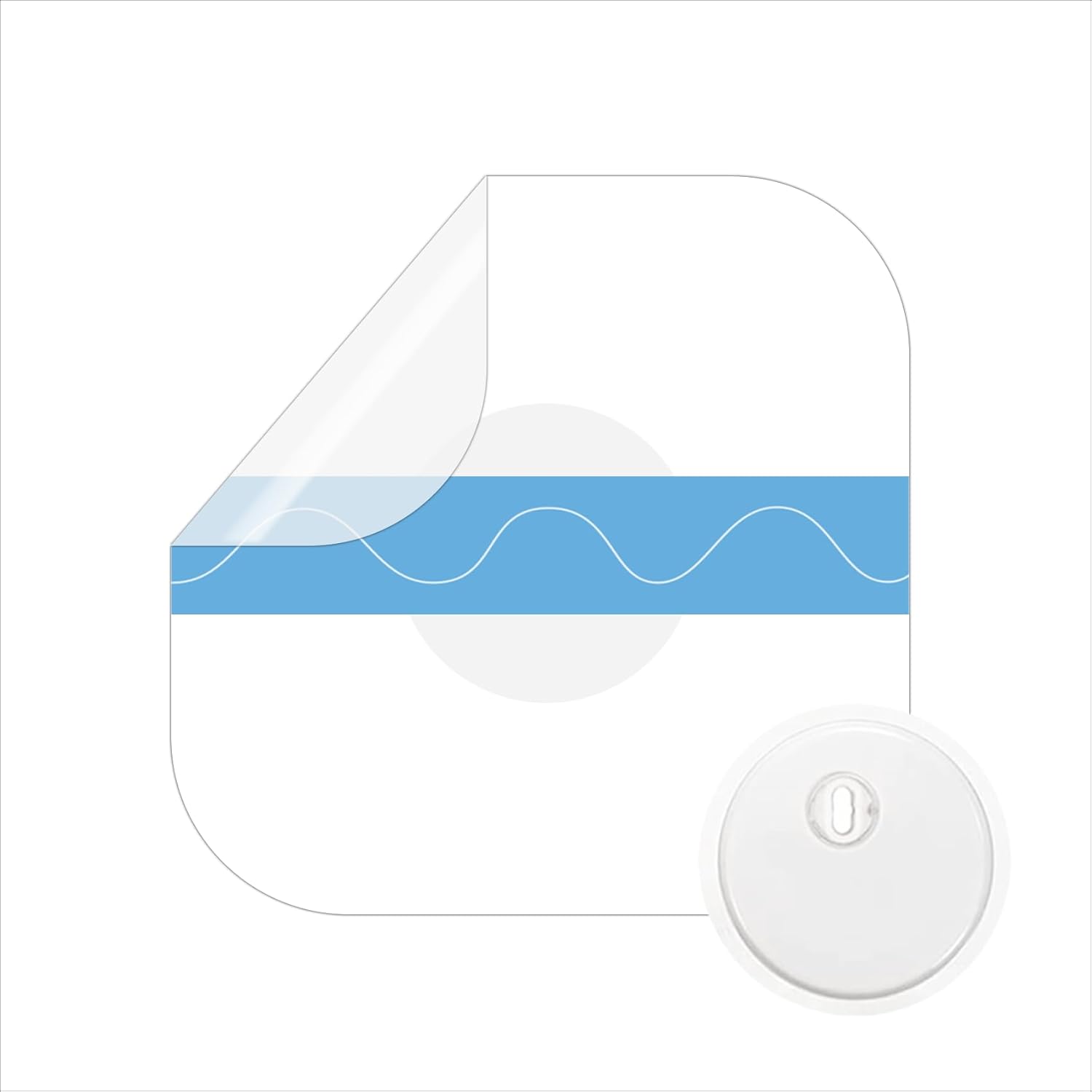 Luanerl waterproof sticker for freestyle libre 3 sensor covers packaging front view showing fifty clear patches.
