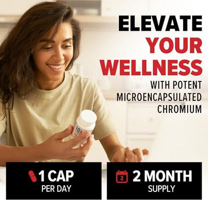 Authentic 10X Health MIC Chromium capsules bottle angled packaging view