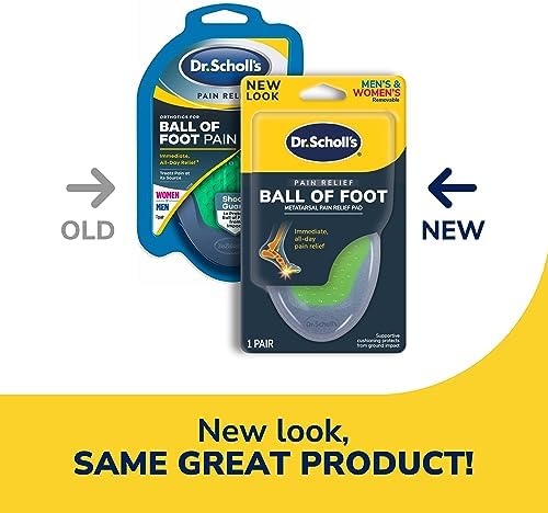 Dr. Scholl's Shock Guard Technology shoe inserts showing the blue adhesive side.