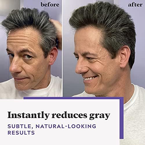 Side view of the Just For Men Touch of Gray kit box displaying product benefits and ammonia-free formulation details.