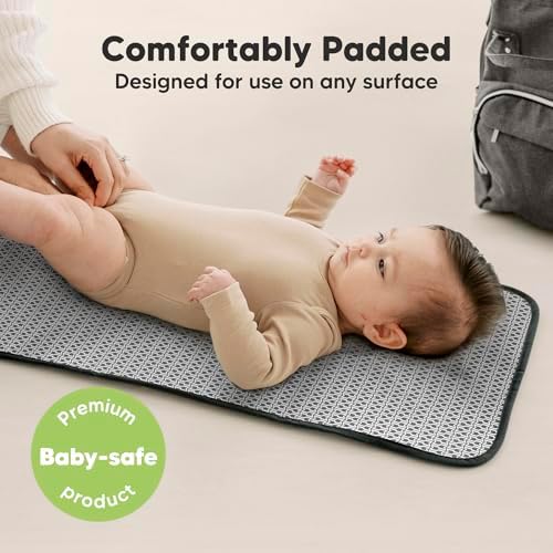 KeaBabies travel changing pad inside a diaper bag