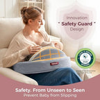 Adjustable waist strap detail on Momcozy nursing pillow