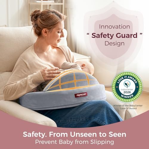 Adjustable waist strap detail on Momcozy nursing pillow