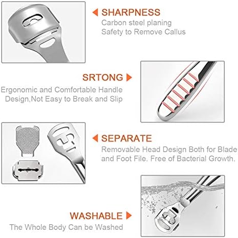 Codream foot care set with replacement blades and portable storage case