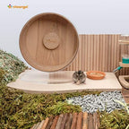 Niteangel Wave Wooden Platform angled view in cage