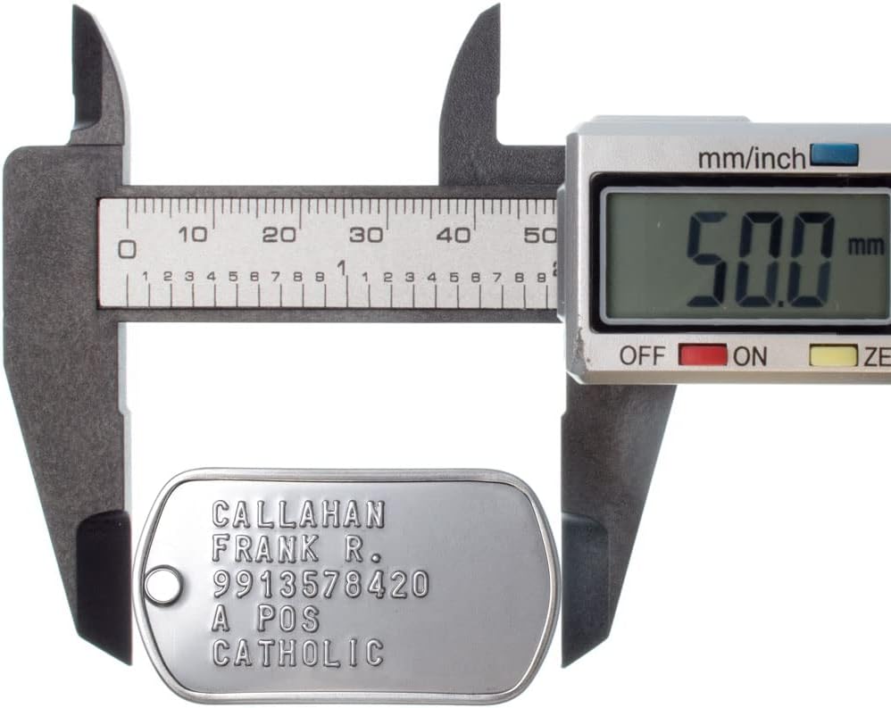 Premium MYDOGTAG kit showing identical double tag setup for active duty soldiers.