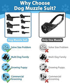 LuckyPaw dog muzzle used during a professional grooming session