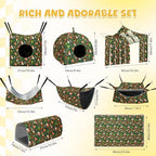 Geelin washable guinea pig hideout cave and floor mat close up texture view