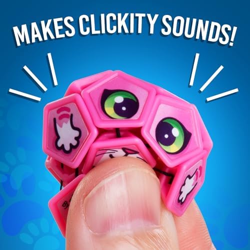 Close up of the durable clicking fidget character being pinched.