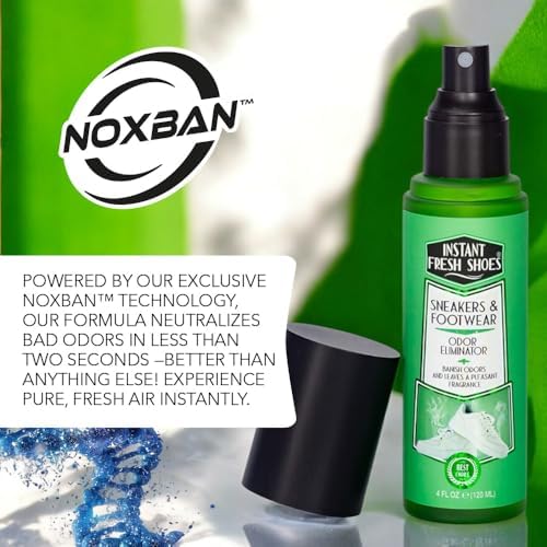 Biodegradable shoe smell remover spray for active lifestyles