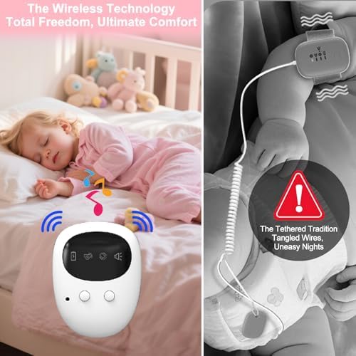 Maxsolve enuresis alarm receiver device showing three interface selection buttons