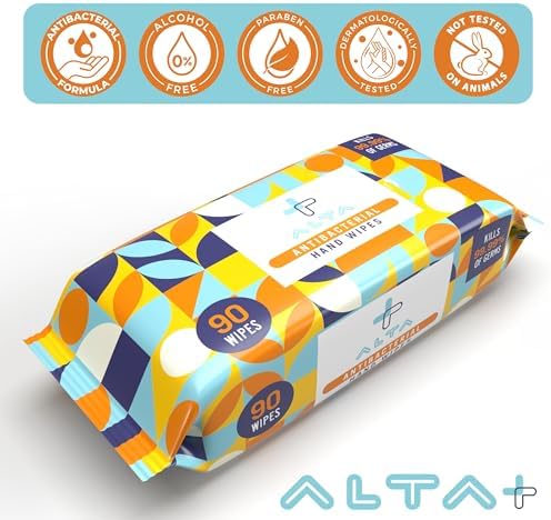 Alta + Antibacterial Hand Wipes 90 Wipes (3) Packs - Image 2