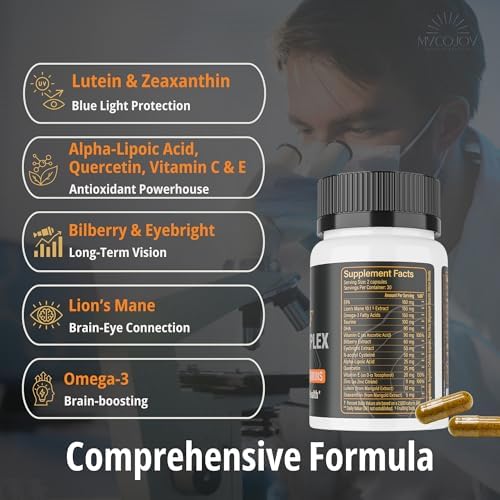 Mycojoy Higher Self Eye Protect Complex capsule bottle side profile