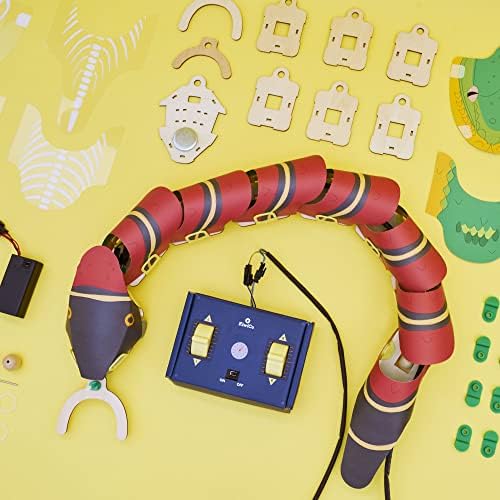 KiwiCo DIY Robotics kit wooden components and electronic parts