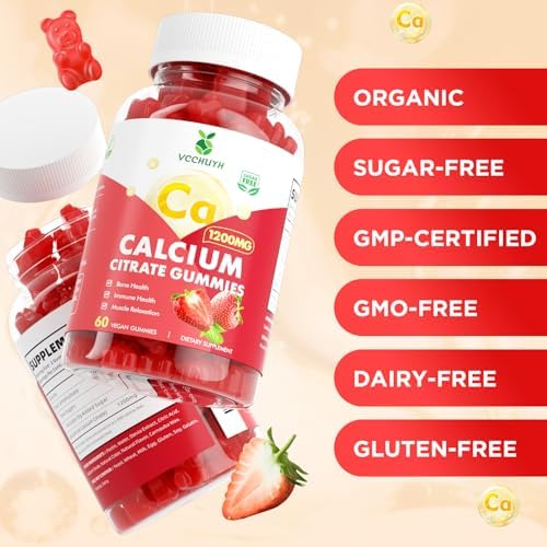 Nutritional information panel on Vcchuyh calcium citrate bottle