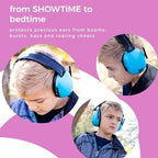 Child wearing adjustable Banz noise reduction headphones at an event