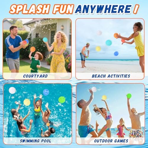 Omidazzle colorful silicone water bombs with included mesh storage bag