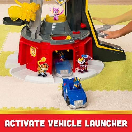 Packaging box of the USA imported Paw Patrol Mighty Lookout Tower with four exclusive bonus figures and toy car.