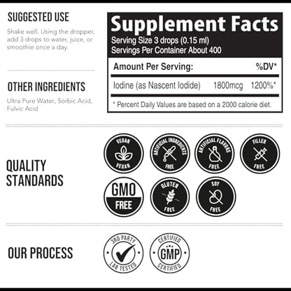Triquetra Health iodine liquid supplement bottle showcasing premium deep earth sourcing.