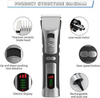 Black SWZEC pet grooming tool with accessories on a clean background.
