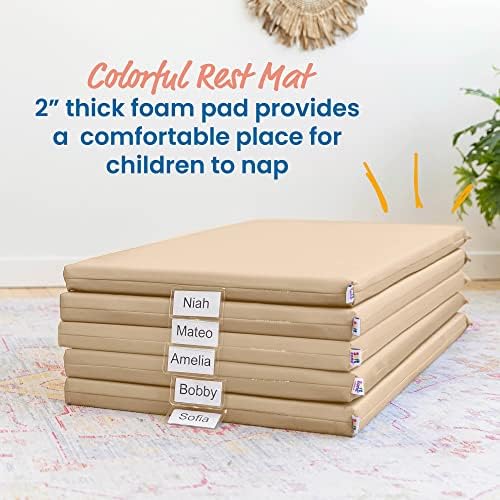 Ecr4kids rest mat showing name tag holder feature