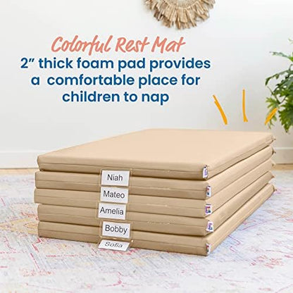 Ecr4kids rest mat showing name tag holder feature
