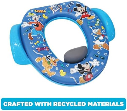 Disney Mickey Mouse cushioned potty training ring with easy grip safety handles side profile
