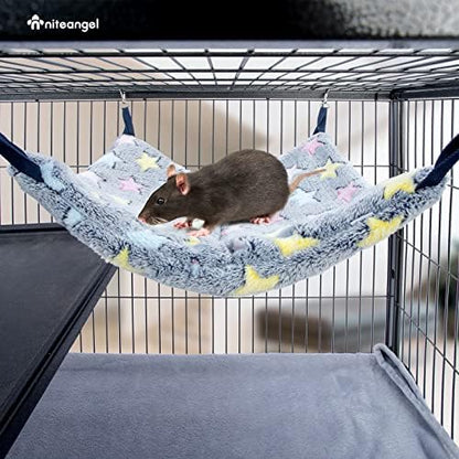 Niteangel small pet hammock showing spring clip attachment