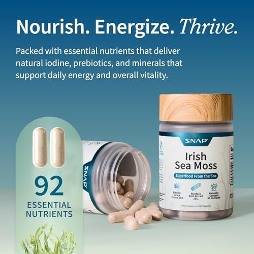 Snap Supplements Irish Sea Moss label ingredients list