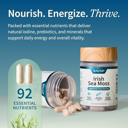 Snap Supplements Irish Sea Moss label ingredients list