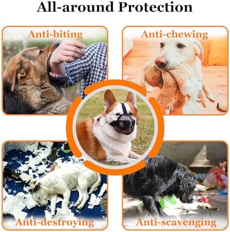 Authentic Crazy Felix pet muzzle packaging showing sizing guide for extra small dogs
