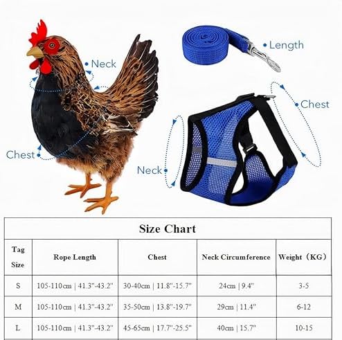 Magnoloran duck and goose walking harness colorful mesh fabric