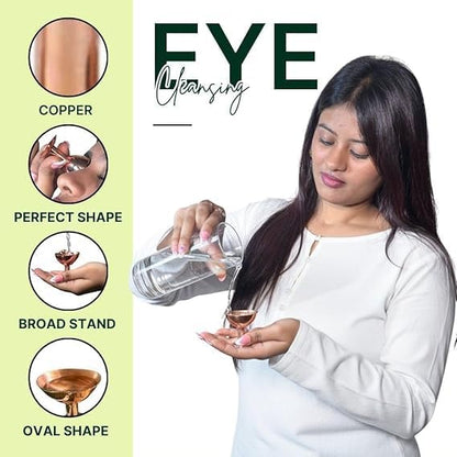 WITSOUL Ayurvedic eye washer being used for rinsing pollutants