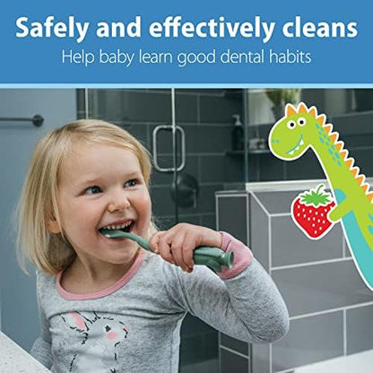 Dr. Brown's Baby Oral Health Toothpaste, Strawberry Flavor Toddlers And Kids Love, Fluoride Free, 0-3 Years, 1.4Oz - Image 6