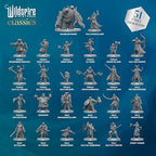 Wildspire fantasy heroes bulk set displaying a collection of paintable player character options