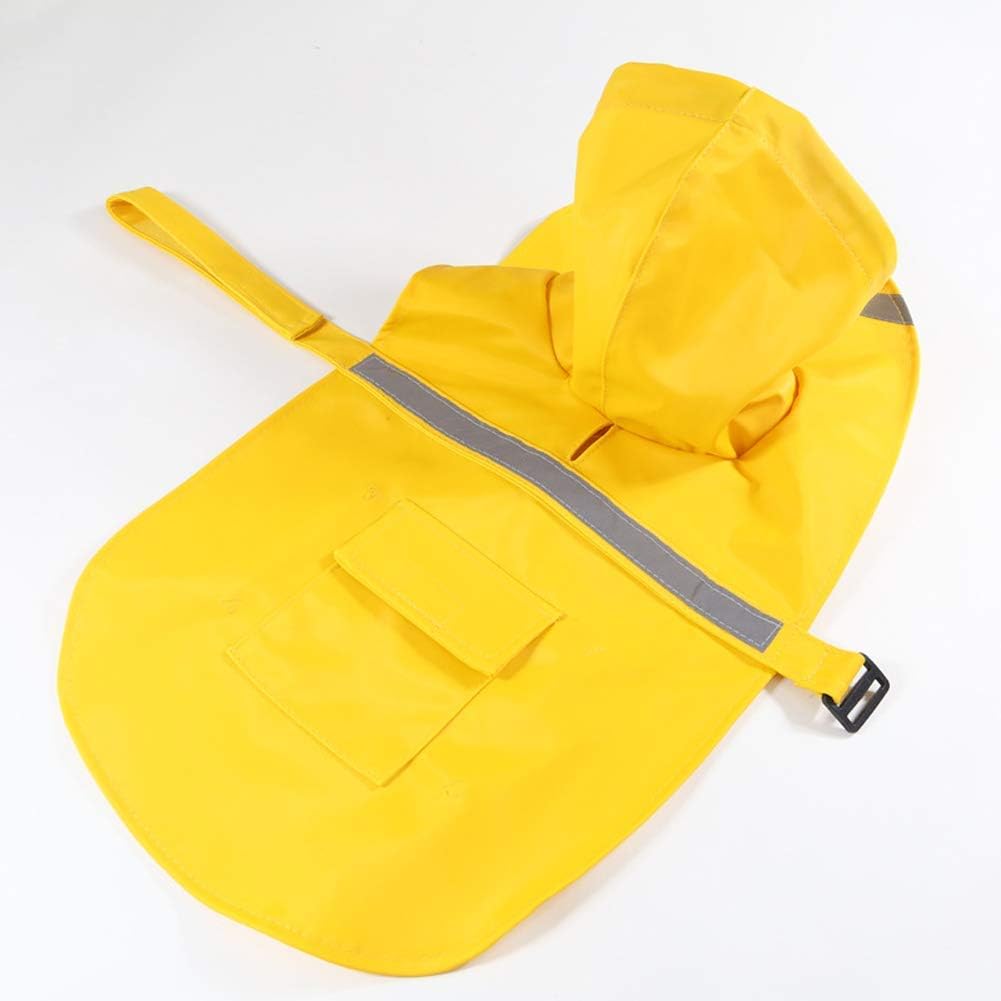HAPEE imported dog rain jacket material close up emphasizing waterproof fabric durability