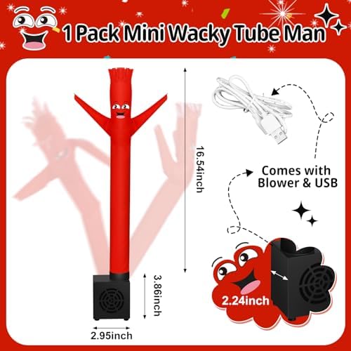 Poen red miniature dancing blow up man with separate blower base and power wire