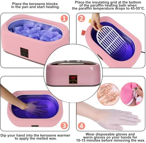 Paraffin wax bath therapy machine melting wax cubes quickly for arthritis joint pain relief