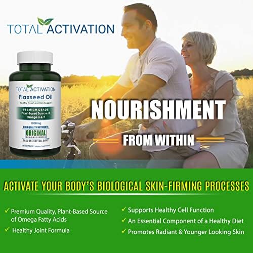 Total Activation plant-powered omega-3 dietary supplement liquid softgels for cardiovascular health support