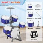 CHADRIGIVS safe rounded edges beginner drum kit for indoor play perspective