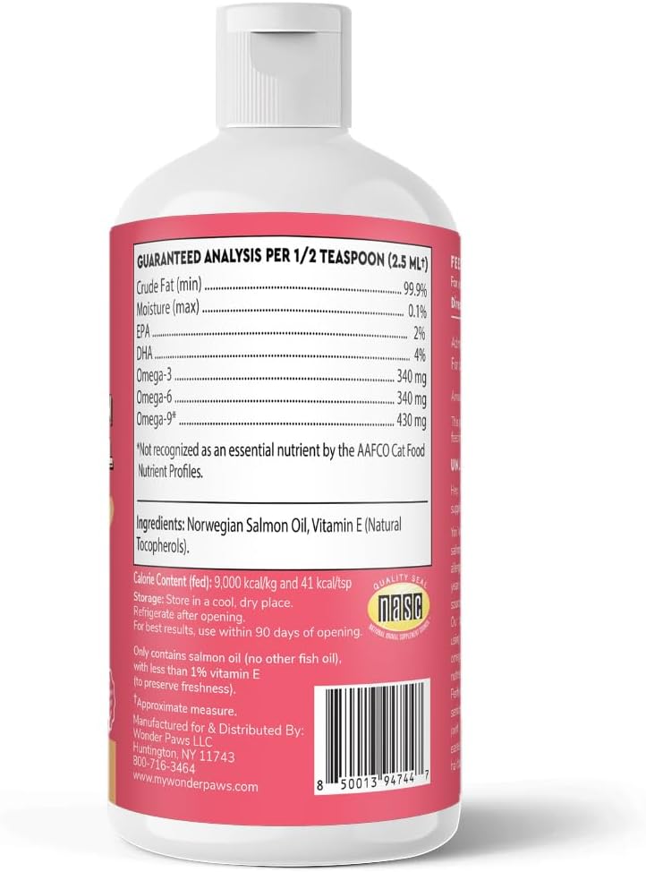 Wonder Paws authentic USA imported cat supplement bottle side view