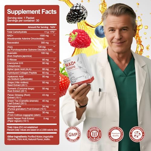 Totaria 1500mg NAD supplement complete 30 packet bundle