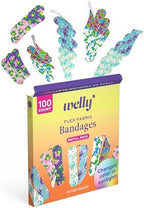 Welly color changing flexible fabric bandages displaying the sun activated frog patterns