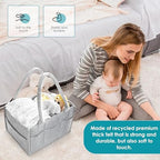 Cute Castle felt storage basket handles and side profile