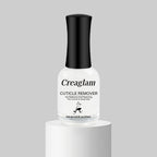 Creaglam Cuticle Remover Liquid front view glass bottle with black cap