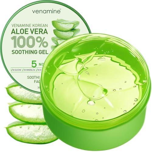 Venamine Korean Aloe Vera Soothing And Moisture Gel 300ml jar front view