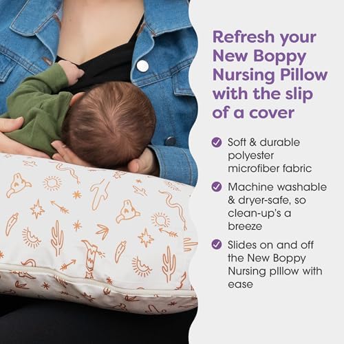 Boppy hypoallergenic microfiber nursing pillow cover close up