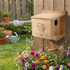 Extra Large Squirrel House 15.7" - Anti-Predator Nest Box with External Feeder, Carbonizedpine woodOutdoor Squirrel Shelter, 2-in-1 Backyard Wildlife Habitat for Tree or Fence Mount - Image 6