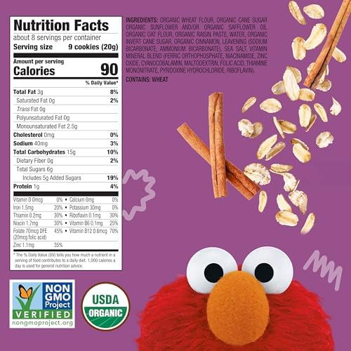 Educational letter shaped toddler snacks by Earth's Best