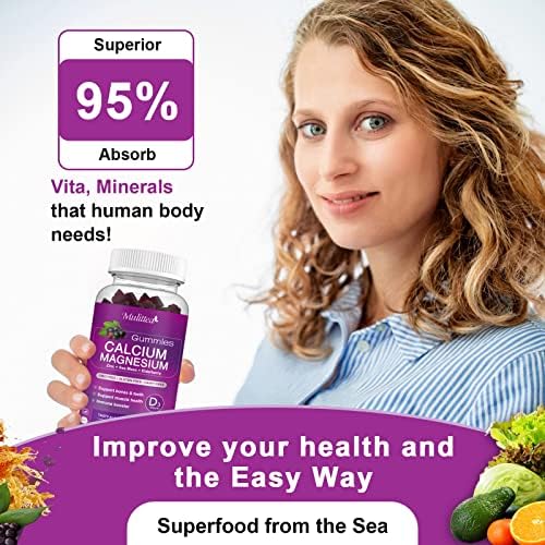 Back of Mulittea calcium supplement bottle showing ingredients